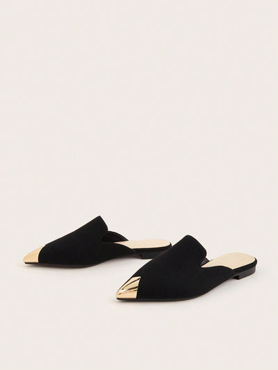 Chic and Comfortable Pointed Toe Slide Sandals: Slip-On Style for Women