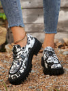 Stylish & Comfortable: Plus Size Women's Printed High Heel Casual Shoes