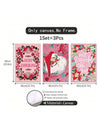 Whimsical Pink Christmas Wall Art Set - 3-Piece Frameless Canvas Decor for a Festive Touch