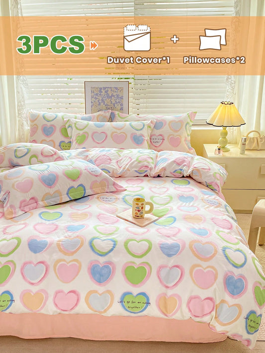 Soft and Breathable Printed Duvet Set: Elevate Your Bedroom with 3pcs Bedding Set