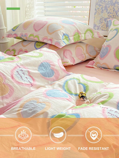 Soft and Breathable Printed Duvet Set: Elevate Your Bedroom with 3pcs Bedding Set