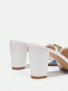 Chic and Sweet: Coffee Brown Bowknot Chunky Heel Casual Sandals