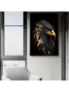 Majestic Eagles Canvas Art: Stunning Black and Golden Eagle Wall Decor for Modern Spaces