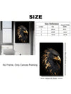 Majestic Eagles Canvas Art: Stunning Black and Golden Eagle Wall Decor for Modern Spaces