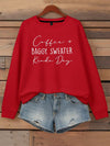 Trendy Letter Printed Round Neck Hoodie for Women - Perfect Blend of Comfort and Style