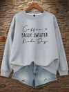 Trendy Letter Printed Round Neck Hoodie for Women - Perfect Blend of Comfort and Style