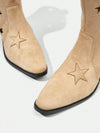 Chic Starry Nights: Women's Mid-Calf Pointed-Toe Boots for Everyday Elegance