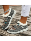 Cozy Comfort: Women's Fleece-Lined Canvas Sports Shoes for Winter Walks