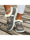 Cozy Comfort: Women's Fleece-Lined Canvas Sports Shoes for Winter Walks