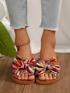 Rainbow Bowknot Massage Bottom Beach Sandals: Feel Comfortable and Stylish