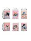 Purrfect Pages: Set of 6 Cat-Themed Reading Prints for Book Lovers