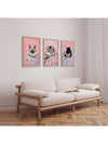 Whimsical Cat Trio: Canvas Art Set for Book Lovers – Perfect for Study Room Decor