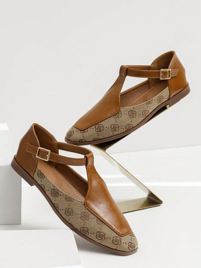 Ruby Red Square Toe Mary Jane Flats: A Trendy Twist on Timeless Style