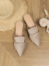 Summer Chic: Women's Soft Pointed Toe Slip-On Mules with Thick Heel