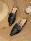 Summer Chic: Women's Soft Pointed Toe Slip-On Mules with Thick Heel