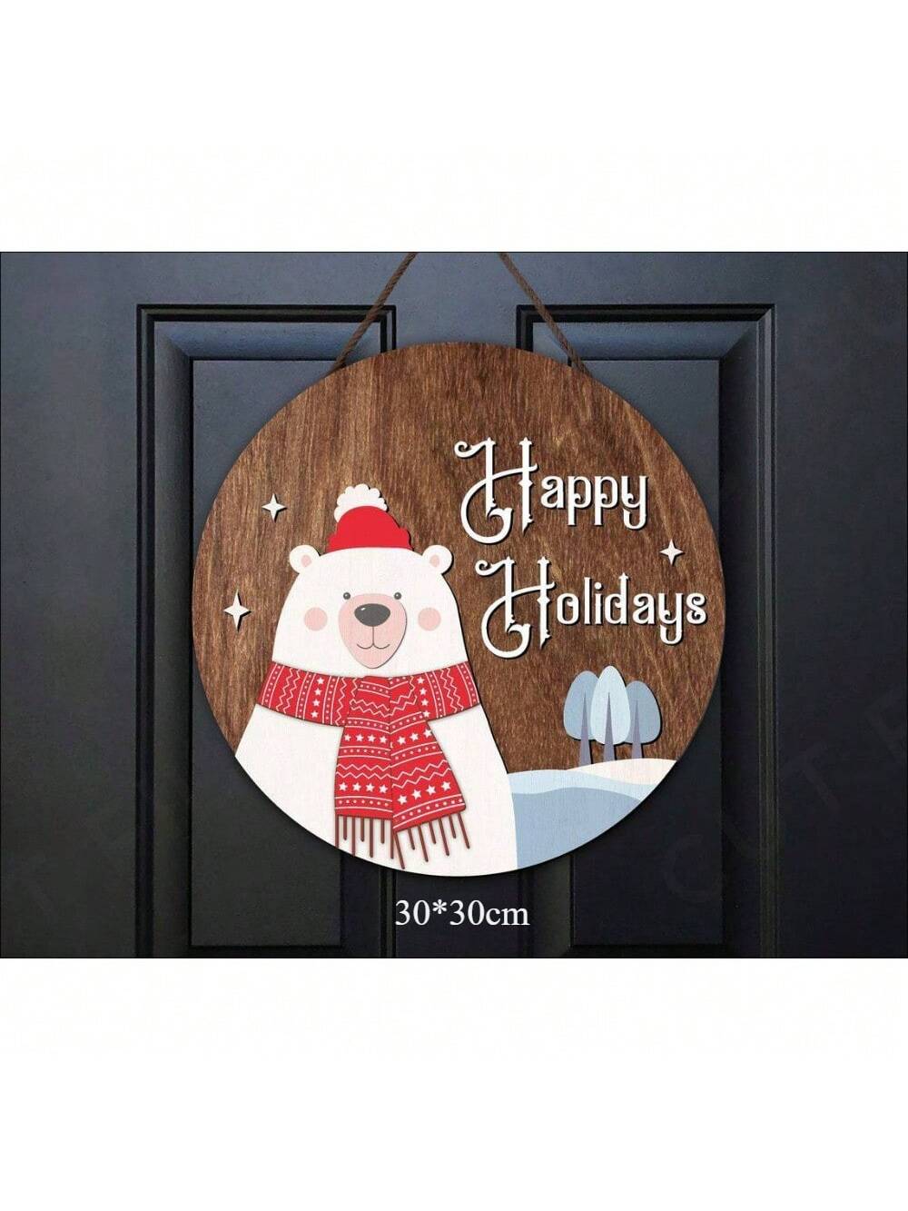 This Cute Bear Wooden Hanging Door Sign is the perfect addition to your Christmas decor. Made of high-quality, durable wood, this charming sign features an adorable bear design, adding a touch of whimsy and holiday cheer to your home. Hang it on your door, wall, or mantle for an extra festive touch this holiday season.