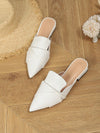 Summer Chic: Women's Soft Pointed Toe Slip-On Mules with Thick Heel