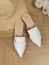 Summer Chic: Women's Soft Pointed Toe Slip-On Mules with Thick Heel