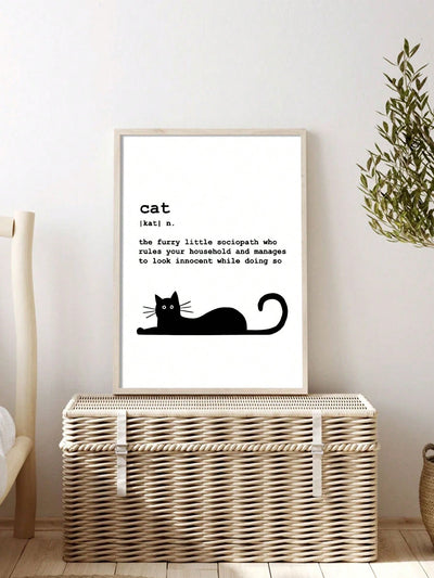 Whimsical Cat Canvas Poster - Fun Wall Art for Home & Office Decor