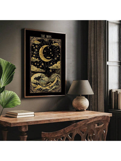 Celestial Harmony: 3-Piece Mystic Sun, Moon & Star Wall Art Set