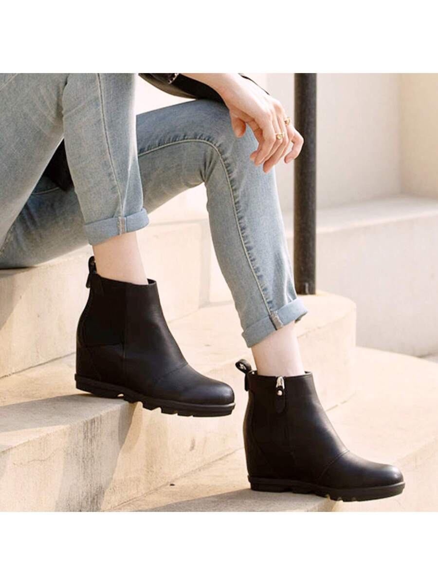 Step up your style game with these Comfortable Women’s Wedge Boots! Perfect for any day, these ankle booties bring a fun twist to your everyday look while keeping you comfy all day long. Their wedge heels add just the right lift without sacrificing ease, making them your new go-to for casual outings or chic adventures. Slip them on and enjoy the playful blend of fashion and comfort wherever you wander!
