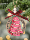 Rustic Wooden 'Oh Christmas Tree' Hollow Ornament - Perfect for Holiday Decor