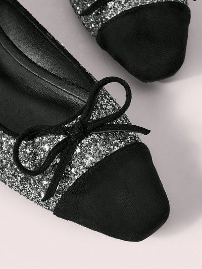 Women's Sequin Square Toe Flats: Sparkle and Shine for Every Occasion