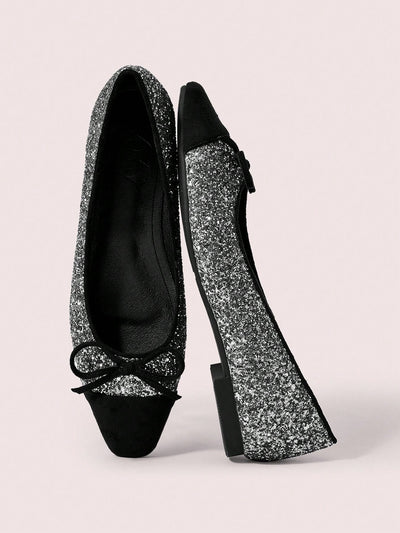 Women's Sequin Square Toe Flats: Sparkle and Shine for Every Occasion