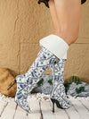 Floral Elegance: Women's Thigh High Boots for Fashionable and Glamorous Looks