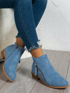 Chic & Cozy: Women's High Heel Short Ankle Boots with Thick Bottom for Winter Elegance