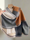 Fashionable Faux Cashmere Patchwork Shawl: Stay Warm and Stylish This Winter