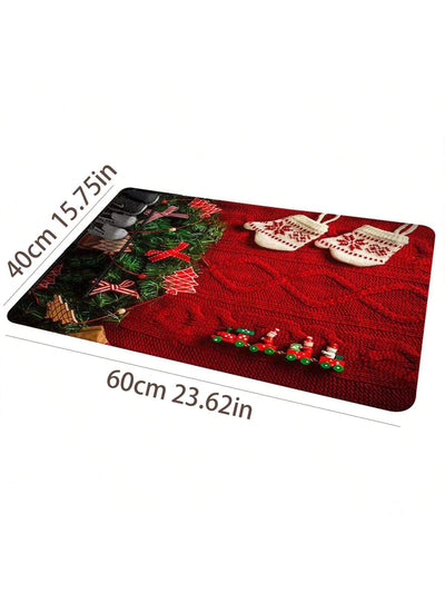 Festive Comfort: Anti-Slip Christmas Bathroom Mat