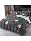 Cute Cartoon Spaceship Duvet Set: Nordic Style Christmas Design for Home and Dorm