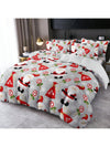 Cute Cartoon Spaceship Duvet Set: Nordic Style Christmas Design for Home and Dorm