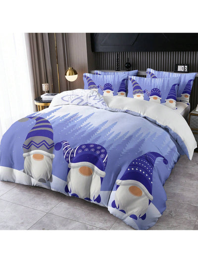 Cute Cartoon Spaceship Duvet Set: Nordic Style Christmas Design for Home and Dorm