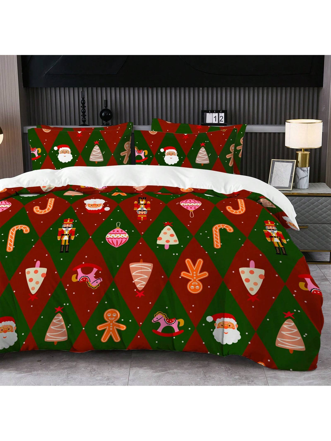 Elevate your bedroom or dorm with our Cute Cartoon Spaceship Duvet Set! Featuring a charming Nordic Christmas design, this set will bring holiday cheer to your space. Made with soft and durable materials, enjoy a comfortable sleep all season long. Perfect for any home or dorm room.