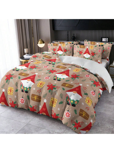 Cute Cartoon Spaceship Duvet Set: Nordic Style Christmas Design for Home and Dorm