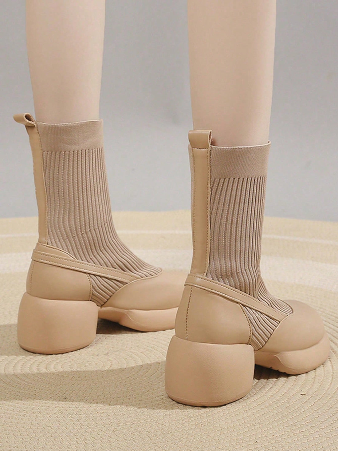 Introducing our Stylish Waterproof Platform Mid-Calf Boots, designed for fashion-forward women who refuse to sacrifice style for practicality. These boots are not only waterproof, but also feature a thick sole for added comfort and durability. A must-have for any wardrobe.