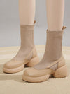 Stylish Women's Waterproof Platform Mid-Calf Boots with Thick Sole