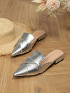 Summer Chic: Women's Soft Pointed Toe Slip-On Mules with Thick Heel