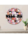 Spooky Elegance: Metal Skull Disco Ball Welcome Sign for Halloween & Holiday Decor