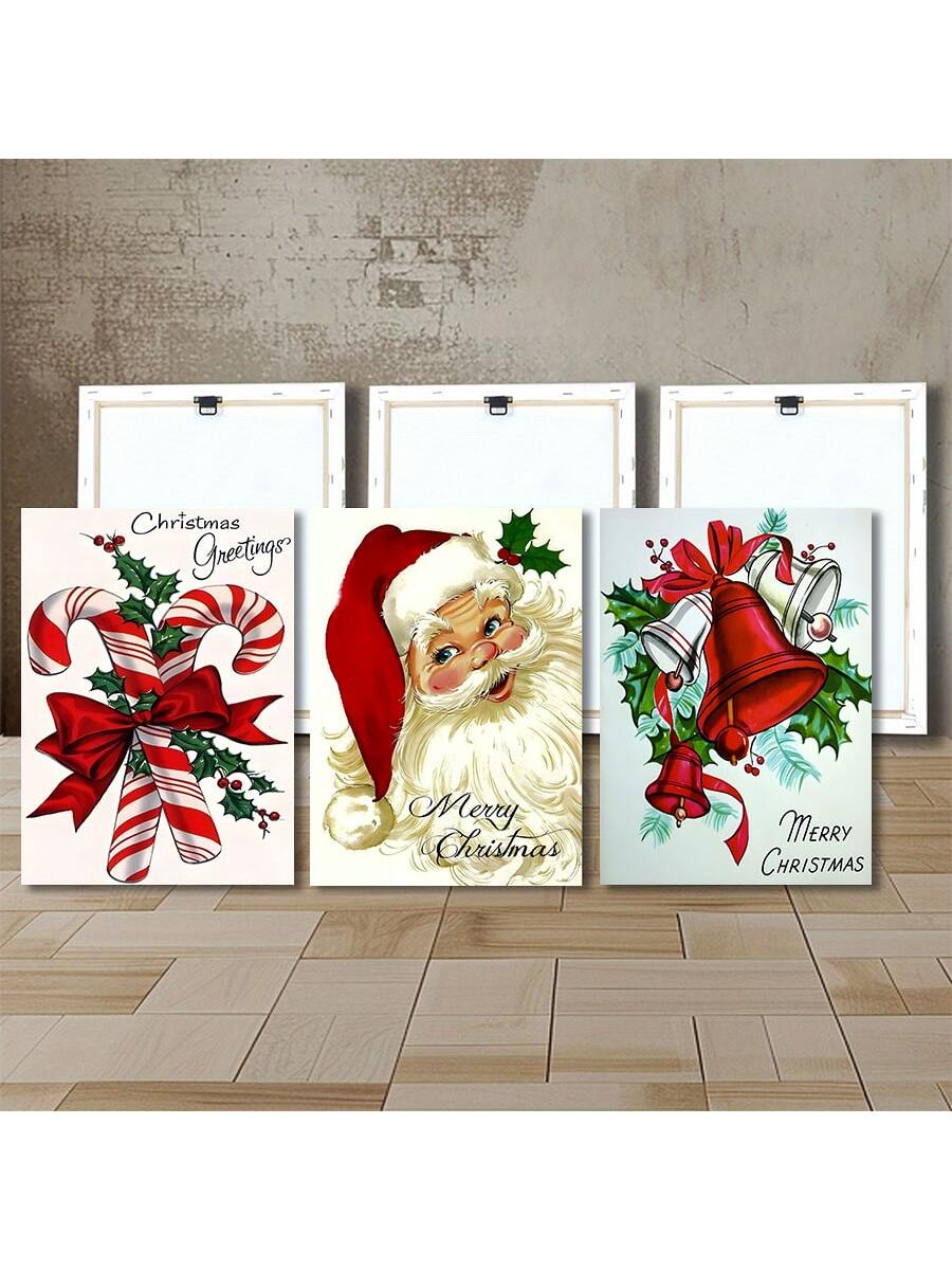 Upgrade your holiday decor with our Vintage Christmas Wall Art Set featuring Santa Claus, Bells, and Bows. Our expertly crafted pieces will add a touch of nostalgia and charm to any room. Bring the magic of Christmas into your home with this timeless set.