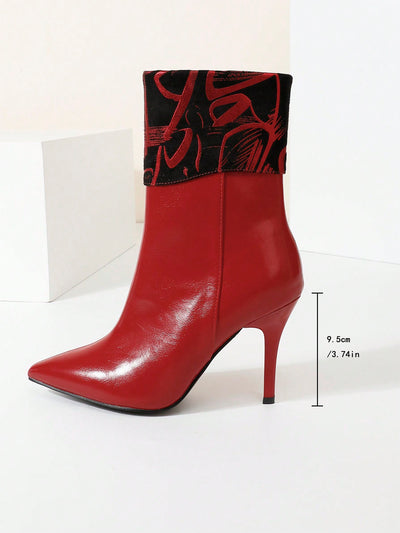 Dazzling in Chic: Women's Pointed Toe Elegant High Heel Boots