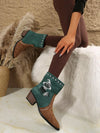 Vintage Western Style Embroidered Mid-Calf Boots for Women - Autumn/Winter Collection