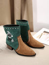 Vintage Western Style Embroidered Mid-Calf Boots for Women - Autumn/Winter Collection