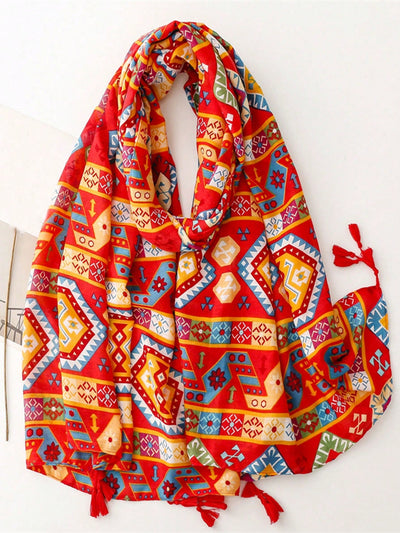 Chic Paisley Printed Scarf - Versatile Fashion Shawl for All Seasons