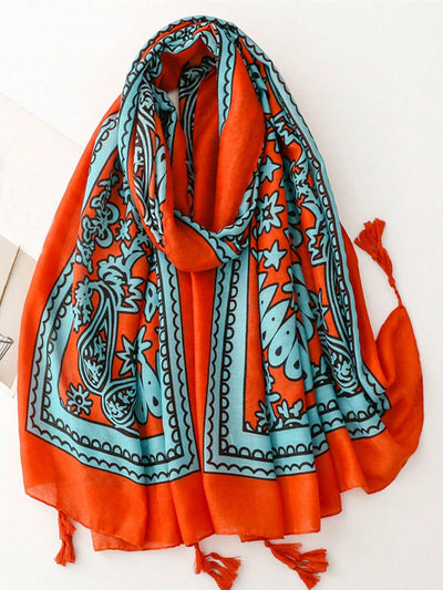 Chic Paisley Printed Scarf - Versatile Fashion Shawl for All Seasons