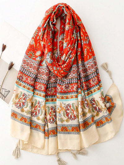 Chic Paisley Printed Scarf - Versatile Fashion Shawl for All Seasons