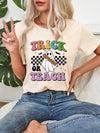 Casual Summer Tee for Teachers: Simple Pattern Round Neck T-Shirt