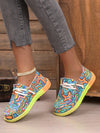 Colorful Comfort: Women's Rainbow Lace-Up Flat Casual Shoes for Halloween Parties